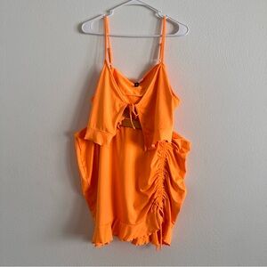 Vibrant orange two piece outfit DIVIDED H&M